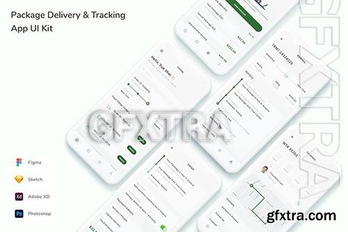 Package Delivery & Tracking App UI Kit AU39C2Z