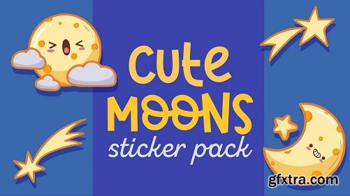 Draw a Sticker Pack in Procreate: Cute Moon Illustrations