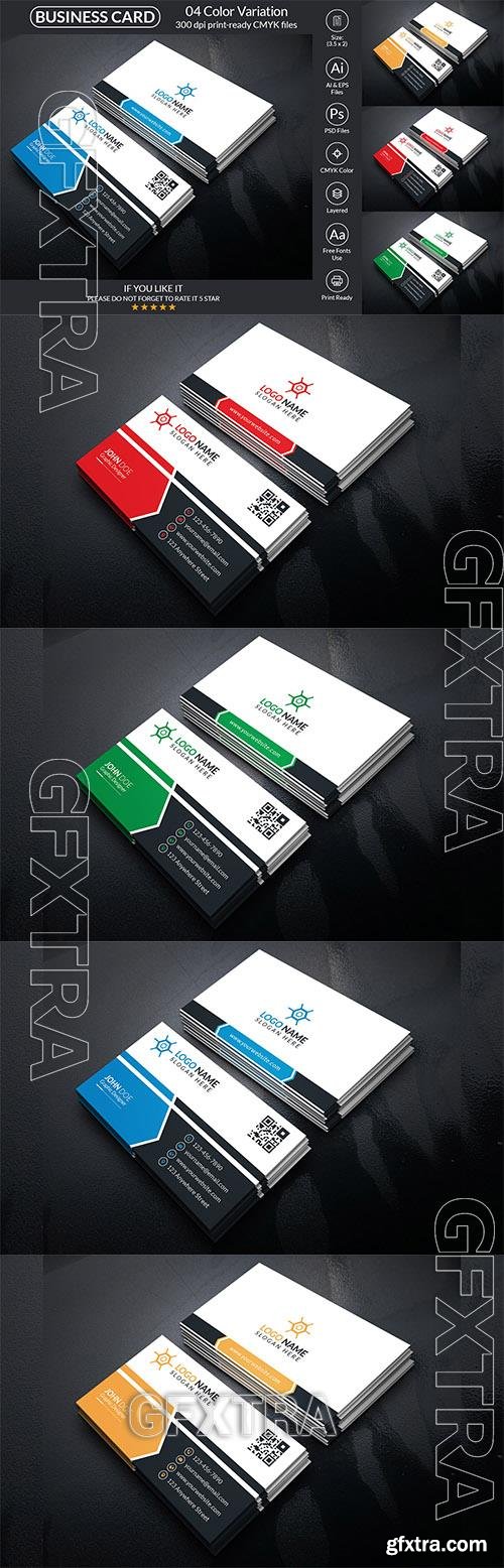 Corporate Business Card With Vector And PSD Corporate Identity o175687