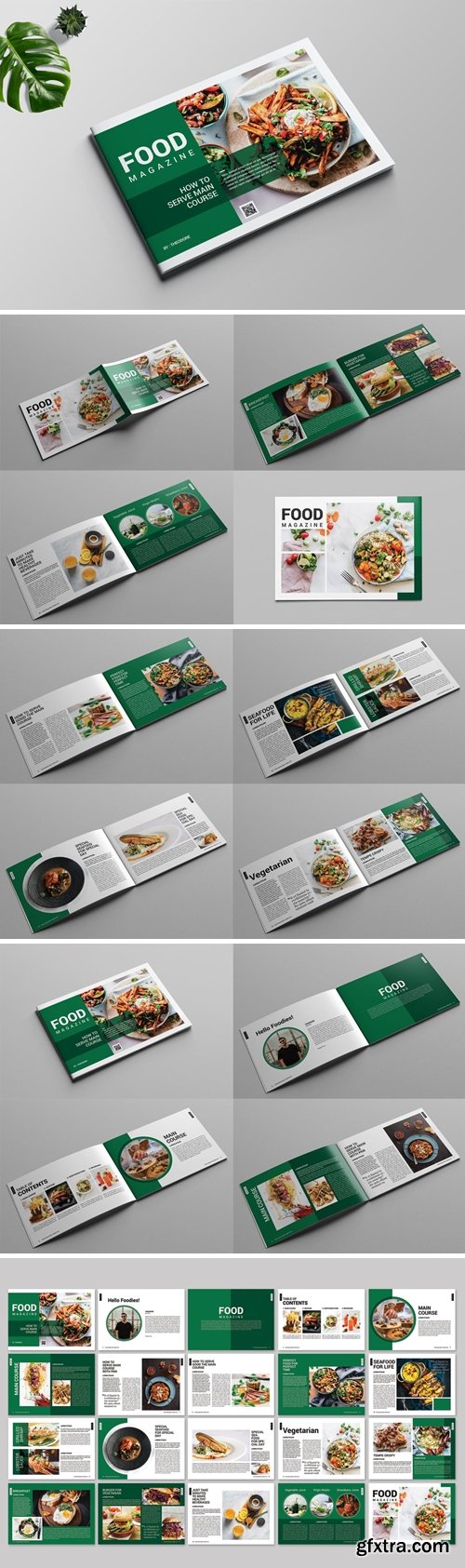 Landscape Food Magazine Template