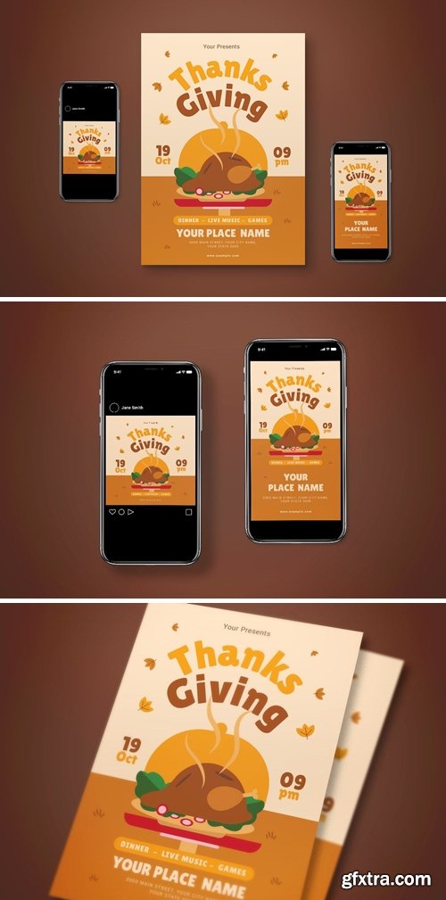 Thanksgiving Flyer Set