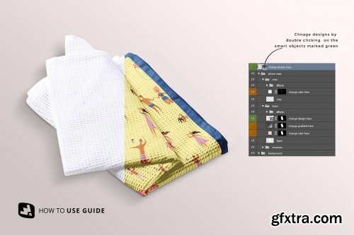 CreativeMarket - Kitchen Washcloth Mockup 5137747