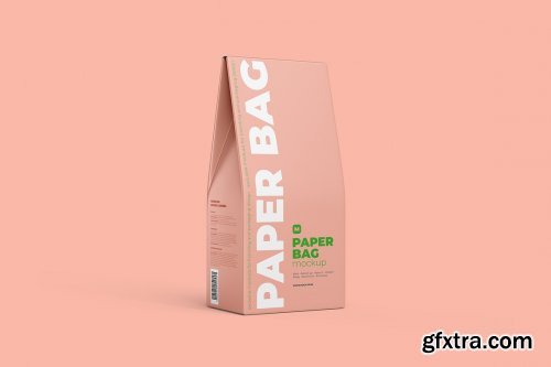 CreativeMarket - Paper Bag Mockup. Half Side view 5225199