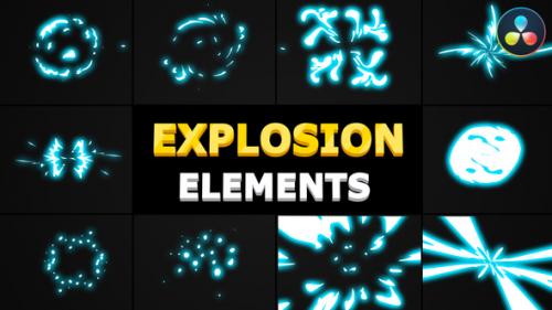 Videohive - 2D Explosion Elements | DaVinci Resolve - 34107603 - 34107603