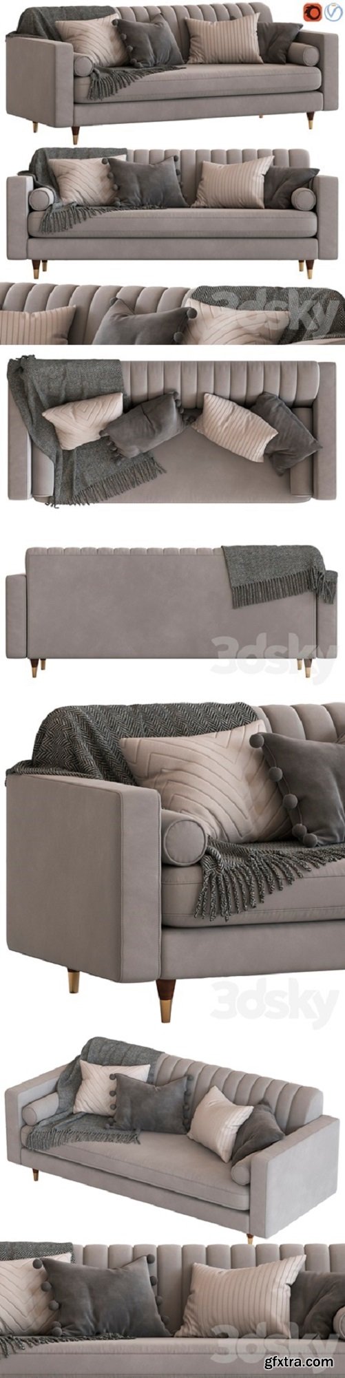 Cult Furniture Belgravia 3-Seater Sofa