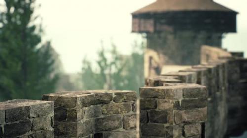 Videohive - Old Castle Walls at the Sunset - 34136926 - 34136926