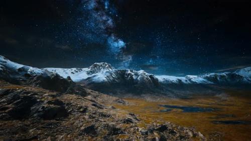 Videohive - Himalaya Mountain with Star in Night Time - 34136953 - 34136953