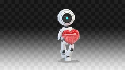 Videohive - Robot Dancing With A Heart - 34145825 - 34145825