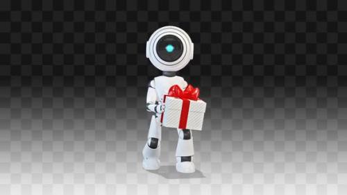 Videohive - Robot Dance With Gift - 34147200 - 34147200