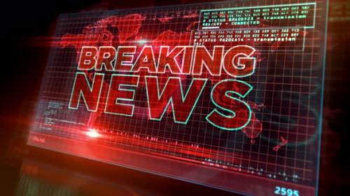 Videohive - Breaking News broadcast on digital screen - 34147332 - 34147332