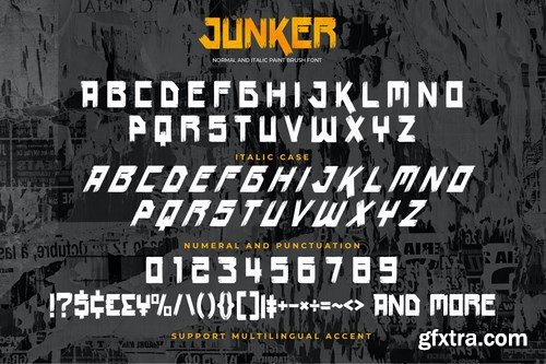 JUNKER - Normal And Italic Paint BrushFont