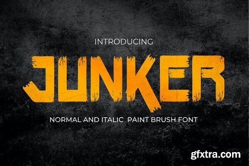 JUNKER - Normal And Italic Paint BrushFont