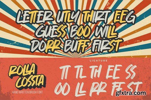 Rolla Cossta - Handwritten Brush Font