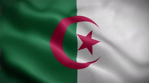 Videohive - Algeria Flag Front - 34156105 - 34156105