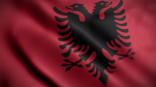 Videohive - Albania Flag Angle - 34156114 - 34156114