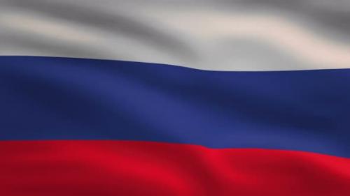 Videohive - Russia Windy Flag Background 4K - 34121138 - 34121138