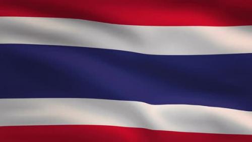 Videohive - Thailand Windy Flag Background 4K - 34121144 - 34121144