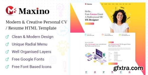 ThemeForest - Maxino v1.0.0 - Personal Resume HTML5 Template - 23472210