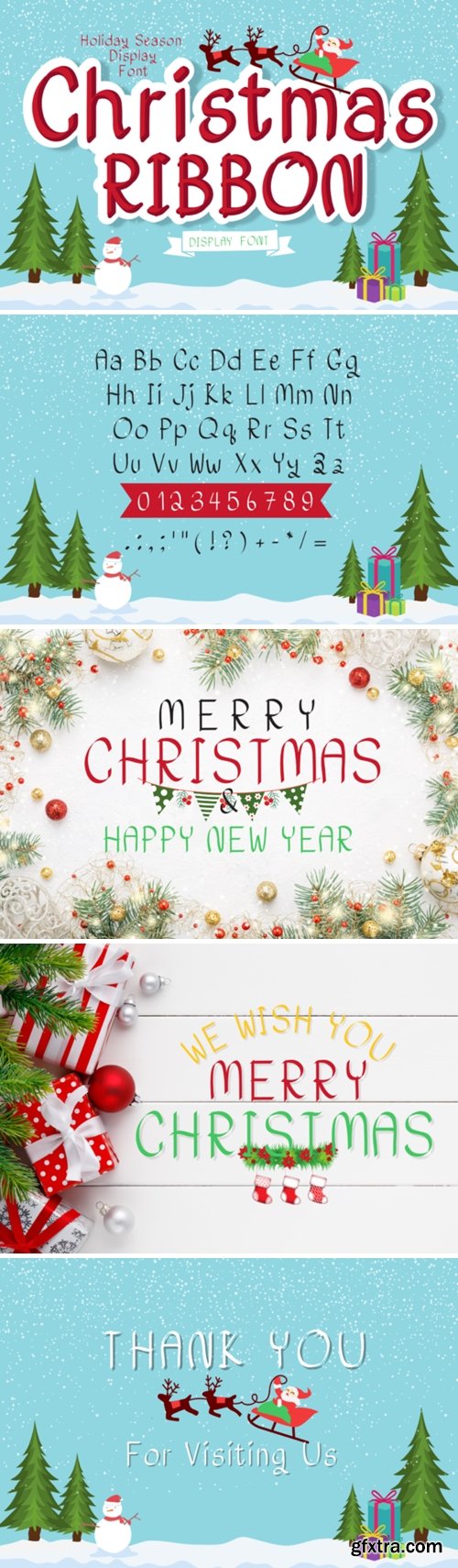 Christmas Ribbon Font