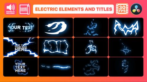 Videohive - Flash FX Electric Elements Transitions And Titles | DaVinci Resolve - 34154502 - 34154502