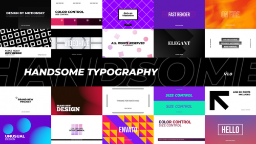 Videohive - Handsome Typography Pack | Premiere Pro - 34201469 - 34201469