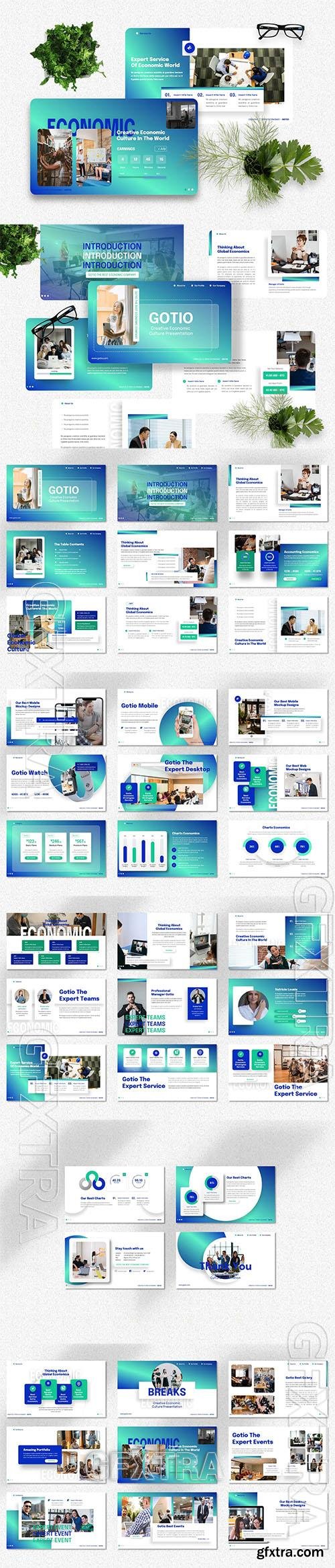 Gotio - Creative Economic Culture Powerpoint, Keynote and Google Slides Template  