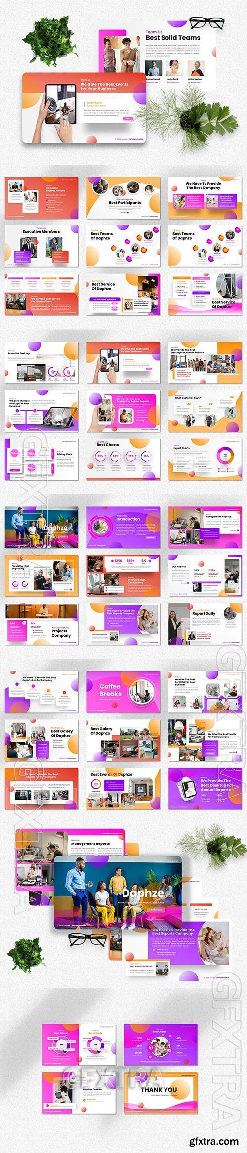 Daphze - Annual Report Powerpoint, Keynote and Google Slides Template  