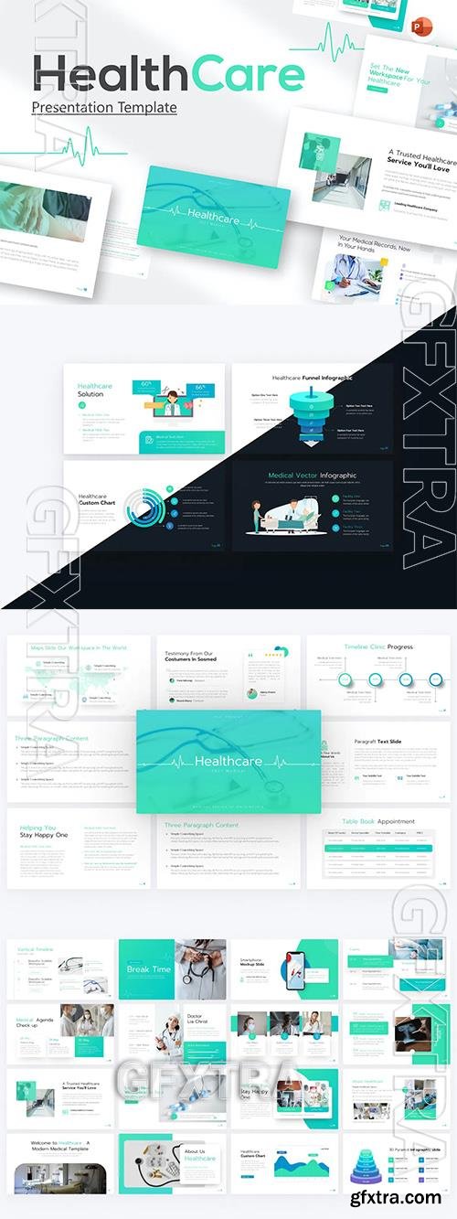 HealthCare Medical PowerPoint Template 3RRBZAB