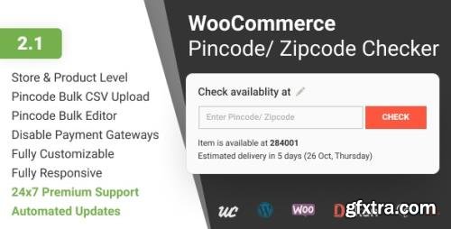 CodeCanyon - WooCommerce Pincode/ Zipcode Checker v2.1.0 - 25036697