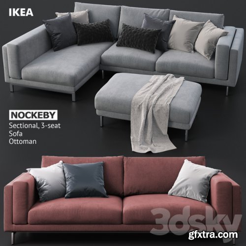 Sofas and ottoman IKEA NOCKEBY