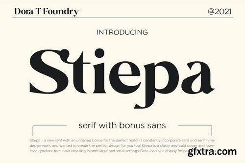 Stiepa Modern Serif & Bonus Sans