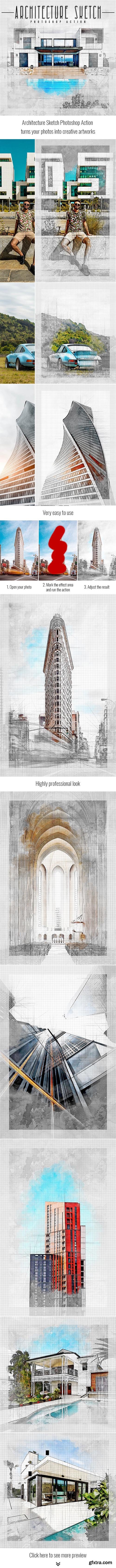 GraphicRiver - Architecture Sketch - Watercolor Photoshop Action 33402048