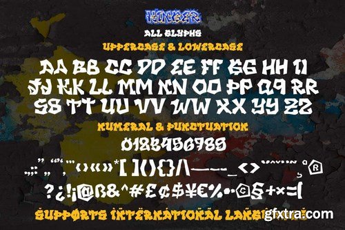 KINGER - Graffiti Display Font