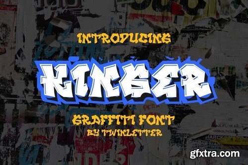 KINGER - Graffiti Display Font