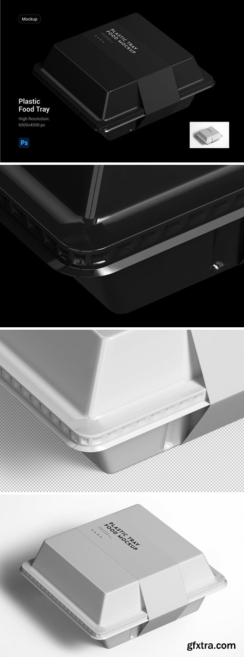 Plastic Food Tray Mockup