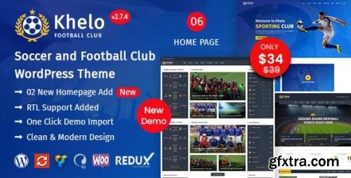 ThemeForest - Khelo v2.7.4 - Soccer & Sports WordPress Theme - 23889382 - NULLED