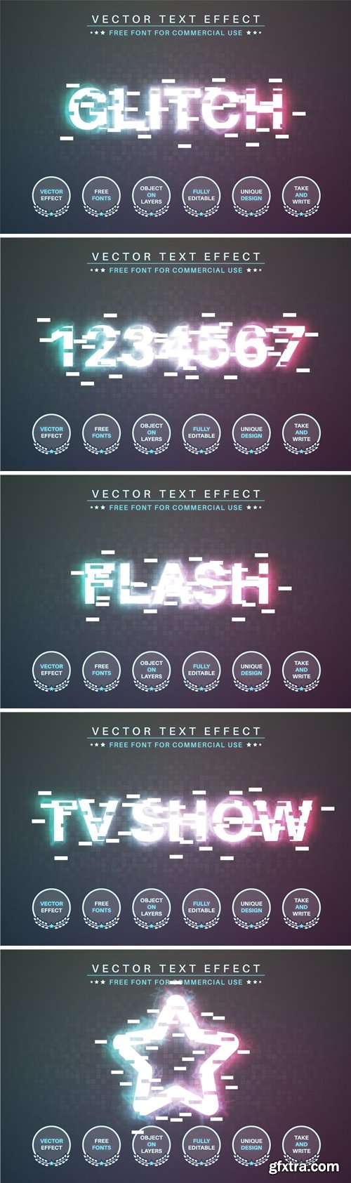 Glitch - Editable Text Effect, Font Style