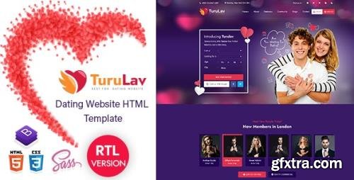 ThemeForest - TuruLav v1.0.0 - Dating Social Network Template (Update: 30 April 21) - 31335881