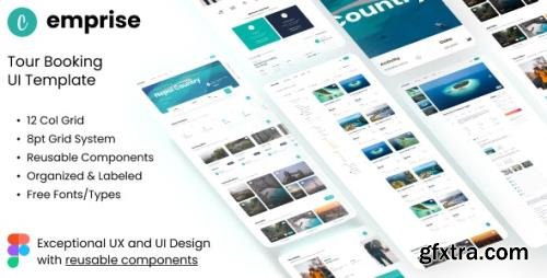 ThemeForest - Emprise v1.0 - UI | Tour Travel Landing Page | Figma Template - 33998219