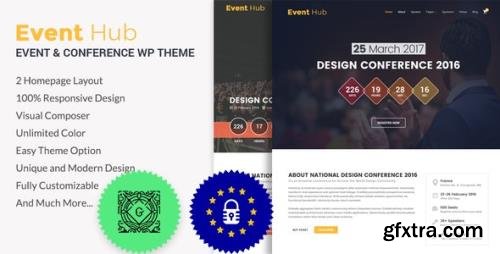 ThemeForest - Event Hub v1.1.1 - Event, Conference WordPress Theme - 19762696