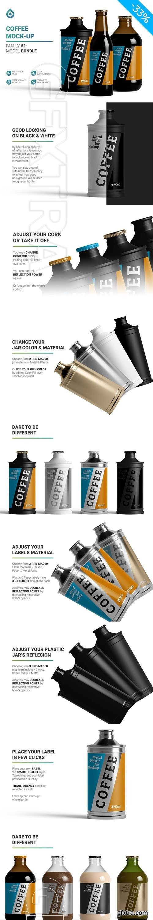 CreativeMarket - Coffee Bottle Jar Mockup 5755421