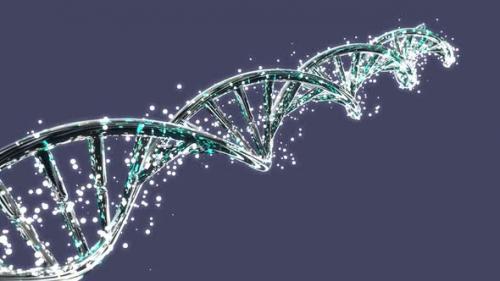 Videohive - 4K Abstract medical animation of a DNA strand - 34233214 - 34233214