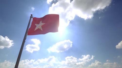 Videohive - Maastricht City Flag (Netherlands) on a Flagpole V4 - 34235303 - 34235303