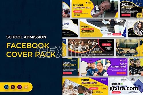 School Admission Facebook Cover Banner Template JDJS8UU