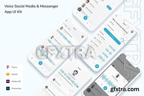 Voice Social Media & Messenger App UI Kit V5Q7JGN