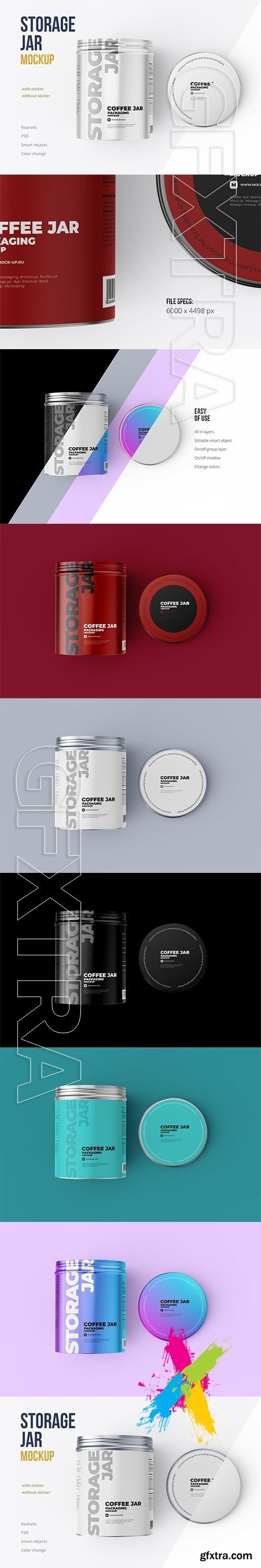 CreativeMarket - Metallic Storage Open Jar. Top view 5509179