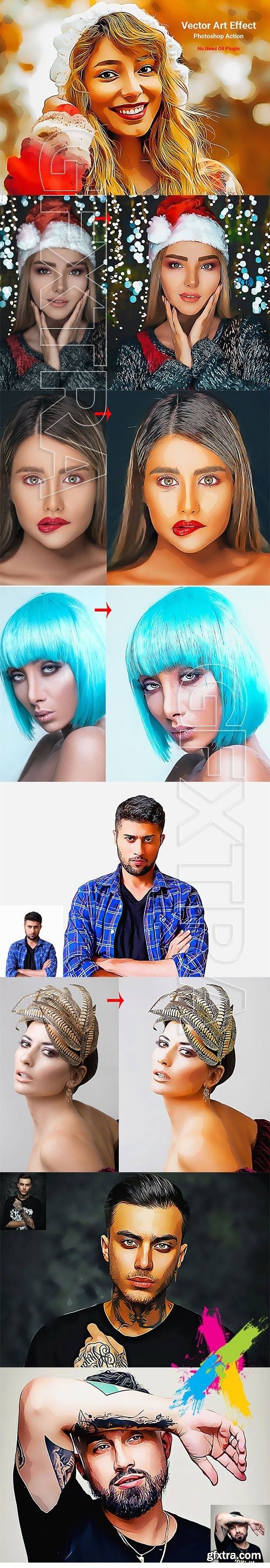 CreativeMarket - Vector Art Effect Photoshop Action 5106475