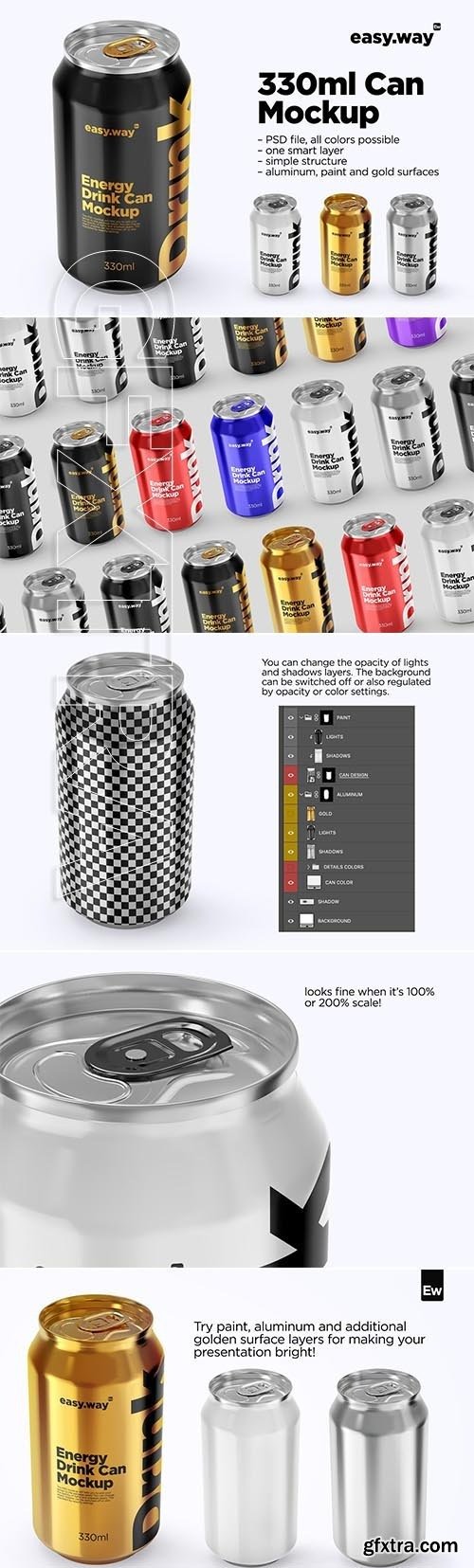 CreativeMarket - 330ml Aluminum Can PSD Mockup 5754579