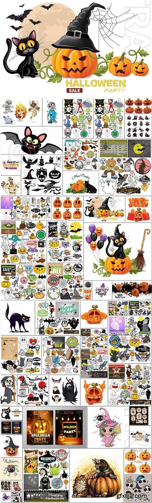 Bundle Halloween vector illustration vol 2