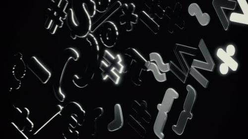 Videohive - Animation of Math Symbols Oscillating in Slow Subtle Motion. STEM Backdrop Loop. - 34210366 - 34210366